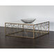 Vero 47 X 47 inch White / Rustic Bronze Coffee Table
